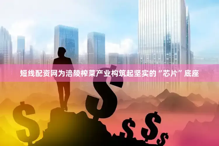 短线配资网为涪陵榨菜产业构筑起坚实的“芯片”底座